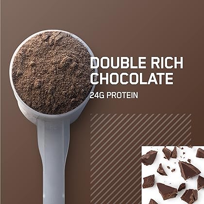 Optimum Nutrition Gold Standard 100% Whey Protein Powder, Double Rich Chocolate, 5 Pound (Packaging May Vary)
