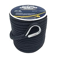 NewDoar Climbing Rope 8(5/16in),10mm (3/8in), High Strength Accessory Cord  Rope with 2 Steel Hooks, for Outdoor Rescue Rappelling Rope Down Cliffs