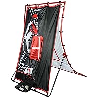 Franklin Sports Unisex Youth Return Franklin Sports Baseball Pitching Target and Rebounder Net 2 in 1 Pitch Trainer Pitchback Net , Red, 68 x 44 US