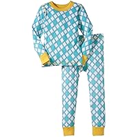 Masala Little Girls' Jiva PJ Set (Toddler/Kid) - Turquoise/Yellow - 4T