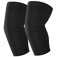 Elbow Compression Sleeves Arm Protector Pads Breathable Sports Bicep Knee Wraps Support Best Brace Splint for Tennis Golfers Fitness Volleyball Weight Loss for Men Women, Black