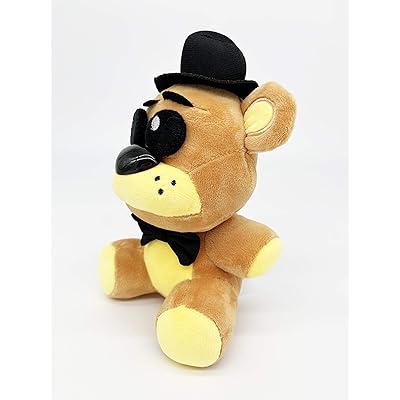 KEOGAU Golden Freddy Black Hat ( in Stock US) - Five Nights Freddy's -  Fazbear Collectible Figure - FNAF Nightmare Plush (Golden Bear ) 7''/Toy
