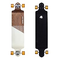 Tidal 41-inch Drop-Down Longboard Skateboard Complete 9-Ply Canadian Maple Wood Build Cruiser for Commuting, Cruising, Carving & Downhill Riding