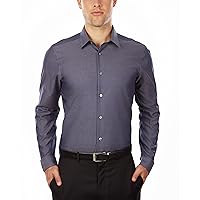 Calvin Klein Men's Dress Shirt Slim Fit Non-iron Herringbone