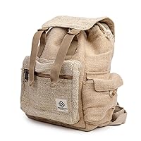 Mini Hemp Backpack Cute Functional - Eco Friendly Unisex Rustic Bag Durable by Freakmandu Beige