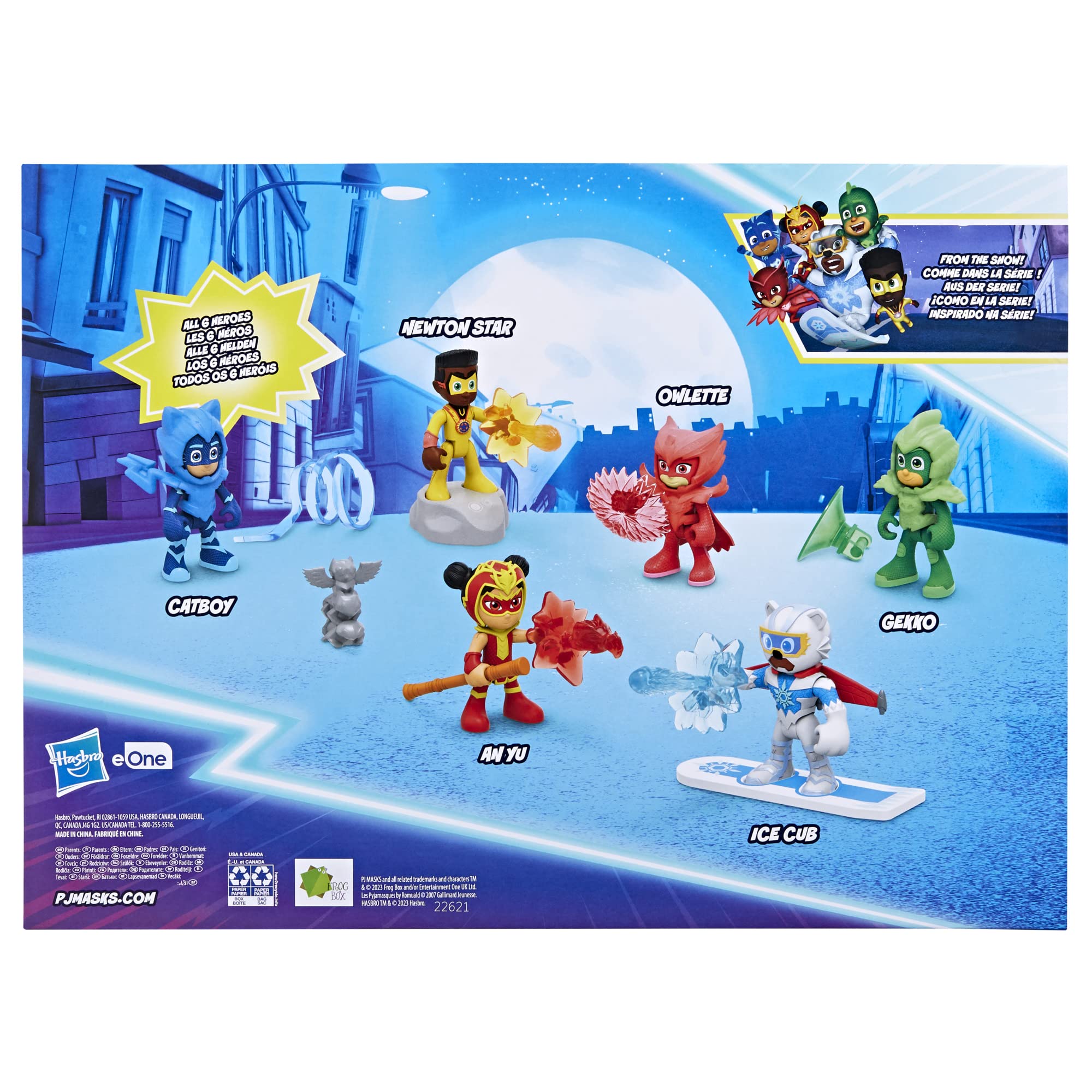 PJ Masks Power Heroes Meet The Power Heroes Figure Set with 6 Figures and 14 Accessories, Preschool Toys for Kids 3 Years and Up