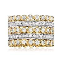 Ross-Simons 3.00 ct. t.w. Diamond Eternity-Style Multi-Row Ring in 14kt Yellow Gold