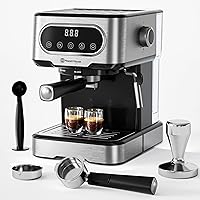 Ihomekee Espresso Machine, Retro Style Espresso Coffee Maker with Fast  Heating Automatic, Latte & Cappuccino Maker with Milk Frother Steam Wand
