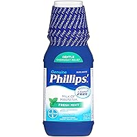 Phillips' Milk of Magnesia Laxative, Fresh Mint, 12 Fl Oz (Pack of 2)
