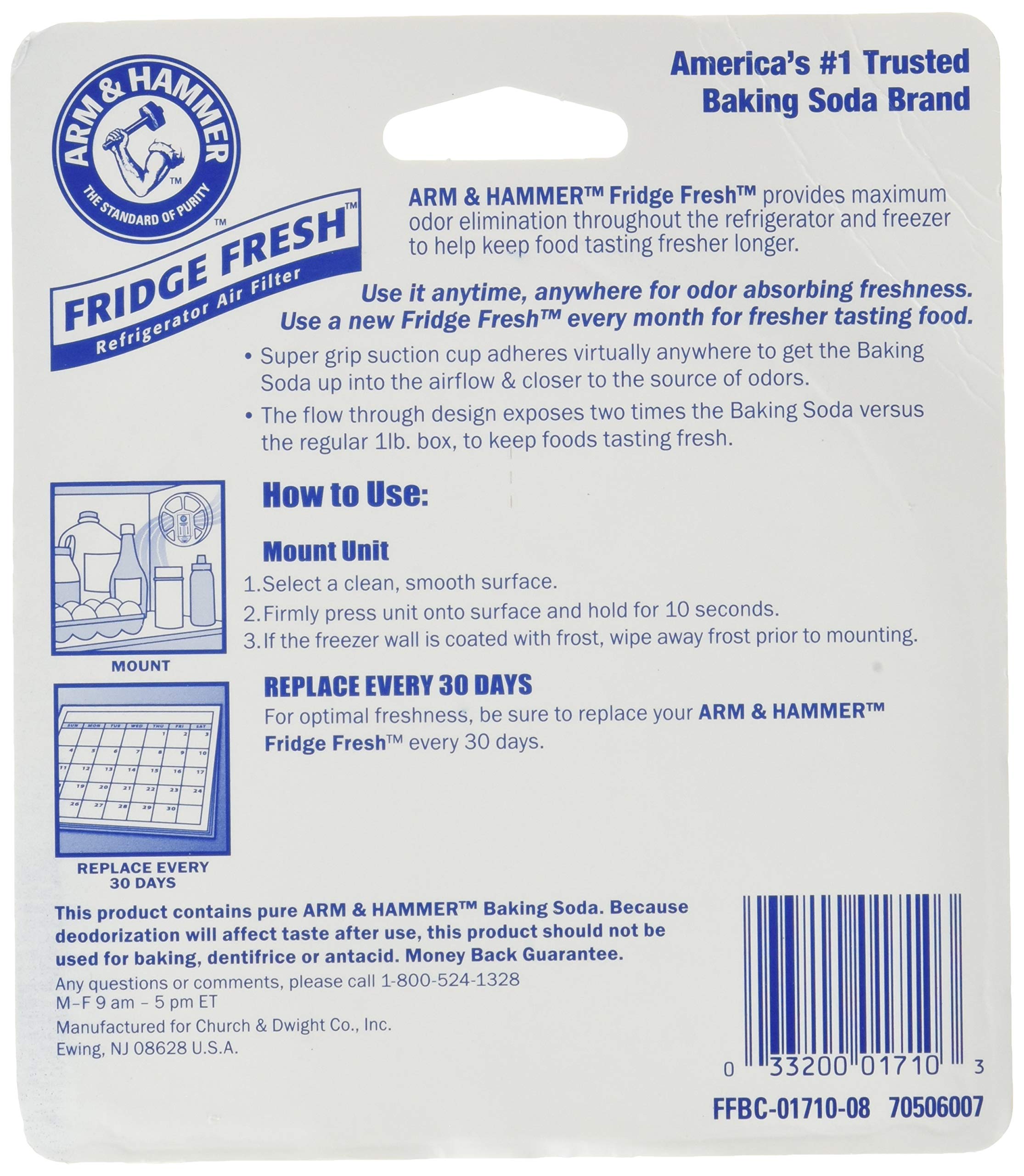Arm & Hammer Fridge Fresh Refrigerator, 1 Count (Pack of 2)