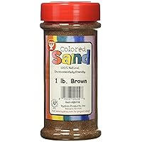 Hygloss Products Colored Play Sand - Assorted Colorful Craft Art Bucket O' Sand, Brown, 1 lb