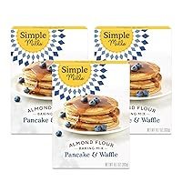 Simple Mills Almond Flour Pancake & Waffle Mix, Original - Gluten Free, Plant Based, Paleo Friendly, Breakfast 10.7 Ounce (Pack of 3)