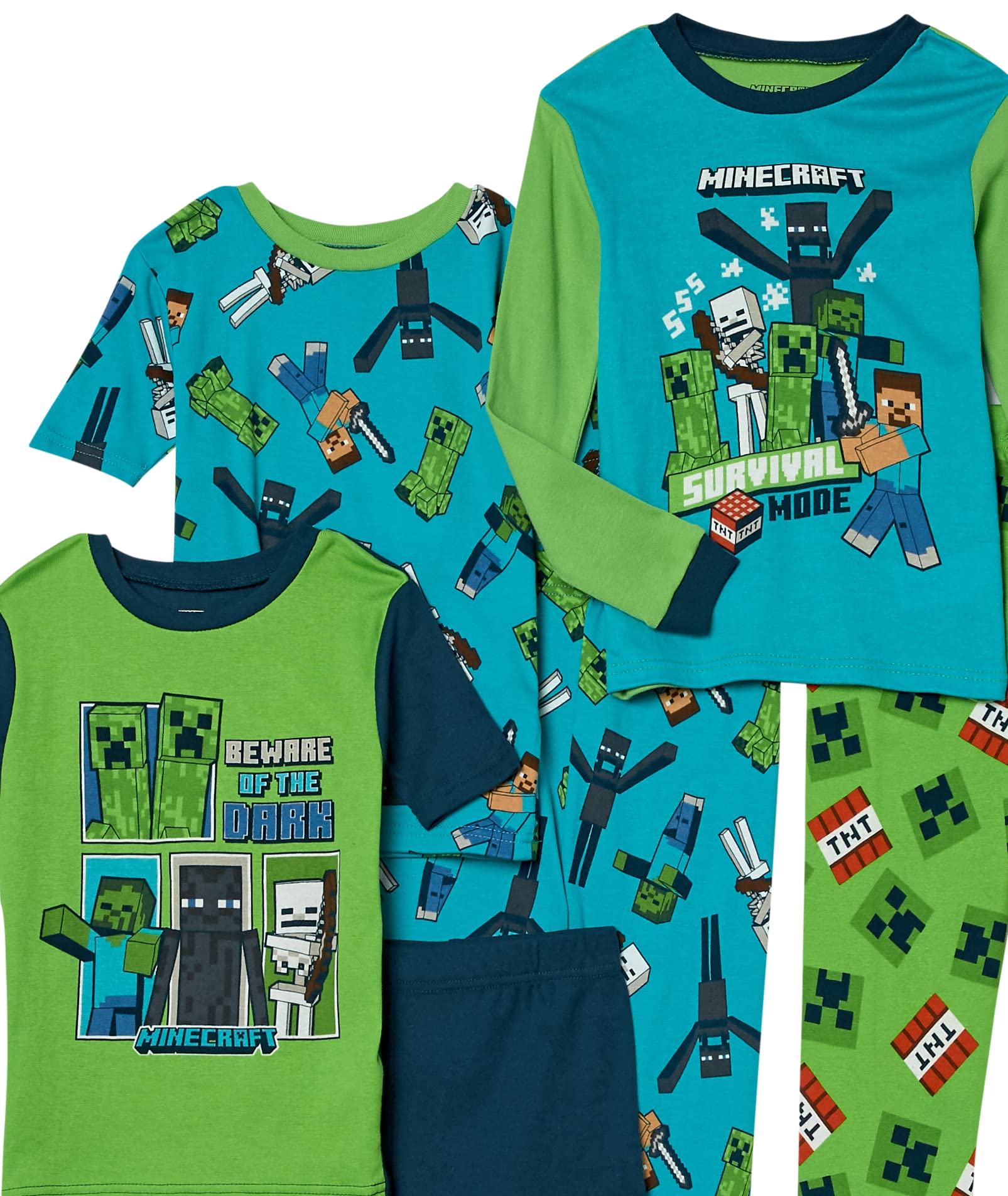 Minecraft Boys' Big Snug Fit Cotton Pajamas