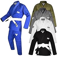 Jiu Jitsu Gi Patch BJJ Brazilian for Men & Women MMA Uniform with Belt