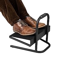 Mind Reader Foot Rest, Foot Stool, Under Desk at Work, Ergonomic, Adjustable, Office, Metal, 15