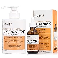 Manuka Honey Hydrating Body Lotion + Vitamin C Anti-Aging Facial Serum Set