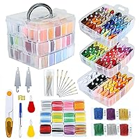 Vilihkc Friendship Bracelet String 208 Pack Embroidery Floss Set 192 Unique Colors Cross Stitch Threads with Organizer Storage Box, 16 Pcs Cross Stitch Tool Perfect DIY Crafts Gift