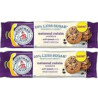 Voortman Oatmeal Raisin Cookies (2 Each) Snacking Bundle by Simplycomplete, Perfectly Sweet Crunchy Thin -Whole Oats- 25% Less Sugar