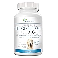 Blood Support for Dogs, Supplement for Anemia in Dogs, Promotes Red Blood Cell Health, with a High Level of Iron, Vitamin B12, Organic Spirulina and Purpurea, 120 Chewable Tablets