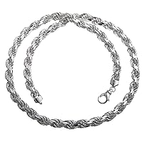 Kordelkette, Silberkette - 8mm Breite - Länge wählbar 40-100cm - 925 Silber