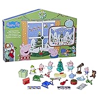 Peppa Pig Peppa’s Kids Advent Calendar, Contains 24 Surprise Toys, 4 Holiday Peppa Pig Family Figures; Ages 3 and Up
