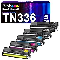 E-Z Ink (TM) Compatible Toner Cartridge Replacement for Brother TN336 TN-336 TN331 TN315 Compatible with MFC-L8850CDW MFC-L8600CDW HL-L8350CDW HL-4150CDN MFC-9970CDW (2BK 1C 1M 1Y, 5 Pack)