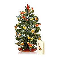 Pop Up Winter Tree, 15 inch Fall & Holiday Decoration with Removable Bird Ornaments, 3D Popup Blank Card & Envelope for Holiday Party
