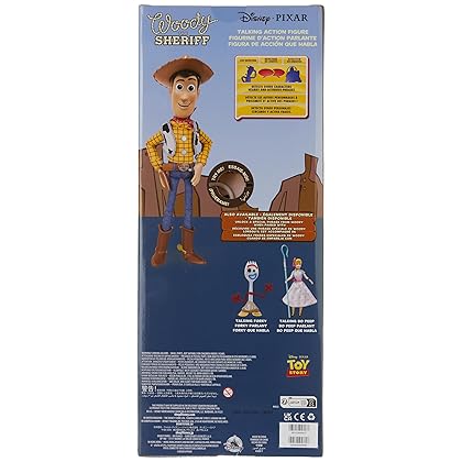 DISNEY Store Official Woody Interactive Talking Action Figure from Toy Story 4, 15 Inches, Features 10+ English Phrases, Interacts with Other Figures, Removable Hat, Ages 3+