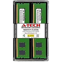 A-Tech 16GB Kit (2x8GB) DDR5 5600MHz PC5-44800 CL46 UDIMM 1.1V Non-ECC Unbuffered DIMM 288-Pin Desktop RAM Memory Upgrade Modules