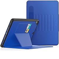 SEYMAC Stock iPad 6th/5th Generation Case/Air 2/Pro 9.7-inch, Smart Magnetic Auto Sleep/Wake, Stand Multi-Angles, with Card Holder, Blue