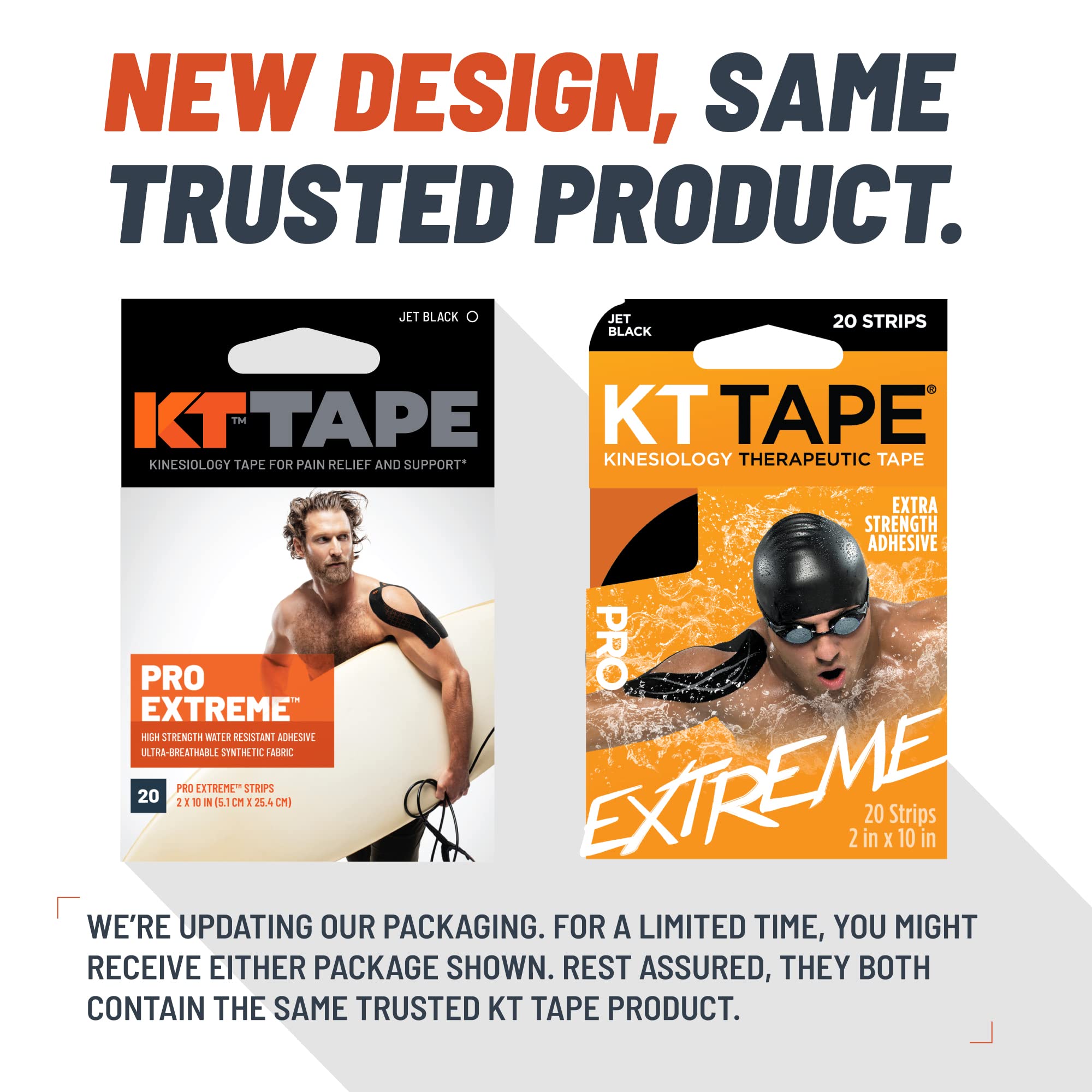 KT Tape, PRO Extreme Synthetic Kinesiology Athletic Tape, Tone Series, 20 Count, 10” Precut Strips, Espresso, 20 Precut Strips
