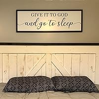 Houmury Framed Give it to God and Go to Sleep Signs 48