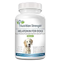 Melatonin for Dogs, Help Improve Sleep Quality, Anti-Anxiety Support, Stress & Separation Aid, Promote Relaxation, Help Dogs Feel Calm & Comfortable, 120 Chewable Tablets