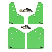 RokBlokz Mud Flaps for 2013-2017 Subaru XV Crosstrek - Multiple Colors Available - Mud Guards are Custom Cut and Fit - Includes All Mounting Hardware (Lime Green with Black Logo)