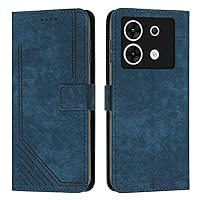 Cell Phone Case Wallet Compatible With Infinix Zero 30 5G Wrist Strap Phone Case Wallet Flip Phone Case Card Slot Holder Flip Cover Phone Case Compatible With Infinix Zero 30 5G ( Color : Blue )