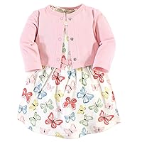 Touched by Nature Baby Girl Organic Cotton Dress and Cardigan