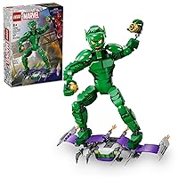 LEGO Marvel Green Goblin Construction Figure Building Toy, Kids’ Posable Marvel Villain Action Figure with Glider and Pumpkin Bombs, Gift for Boys and Girls Aged 8 and Up, 76284