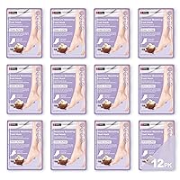 Original Derma Beauty Foot Mask 12 Pairs Moisture-Boosting Shea Butter Foot Masks Set Body Exfoliator Callus Remover Moisturizing Foot Mask Foot Bath Pedicure Supplies for Beauty & Personal Care