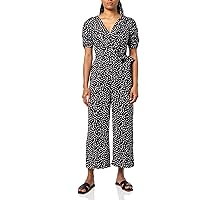 DKNY womens Printed Belted Vneck Ruched Sleeve