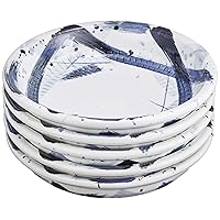 Set of 5 Noodle Plates/Pasta Dish, Lightweight Earthenware Grid, 8 Square Shallow Pot, 9.8 x 2.2 inches (24.8 x 5.7 cm), Japanese Tableware, Sake Cup, Restaurant, Inn, Commercial Use