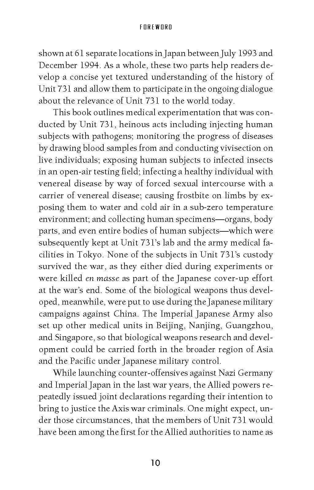 Japan's Infamous Unit 731: Firsthand Accounts of Japan's Wartime Human Experimentation Program (Tuttle Classics)