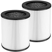 KJ80 Replacement Filter, 3-in-1 KJ80 H13 HEPA Filter High Efficiency Air Purifier Filter Replacement for Druiap KJ80 (NOT for Druiap KJ150 & NOT for Happi KJ80), Compared to part# AF3080, 2 Pack