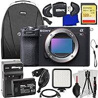 Ultimaxx Advanced Sony a7CR Mirrorless Camera Bundle (Black - Body Only) - Includes: 128GB Extreme Memory Card, Replacement Battery, Ultra-Bright LED Light Kit, Backpack & Much More (20pc Bundle)