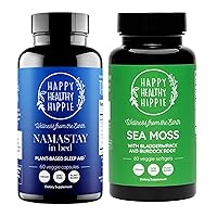 Happy Healthy Hippie Sea Moss Superfood Capsules & Namastay in Bed Natural Sleep Aid Supplement