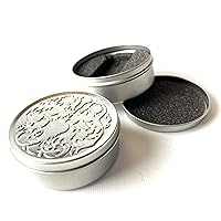 Silver Round Tin Gift Box with Foam Insert 2.75