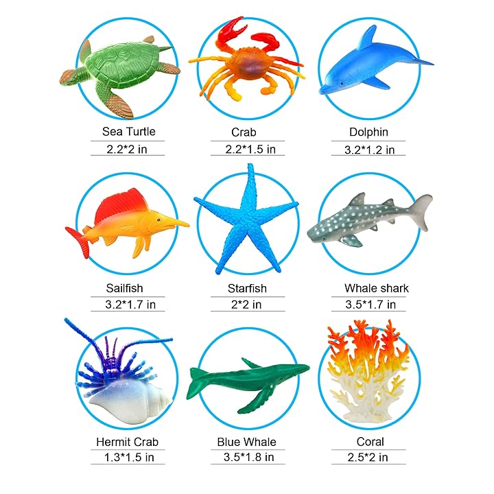 Mua Ocean Sea Animal, Assorted Mini Sea Creatures Toys Set, Realistic  Underwater Sea Animals Figure Bath Toy, 38Piece Set trên Amazon Mỹ chính  hãng 2023 | Fado