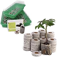 Window Garden Greenhouse Seed Starter Kit with 48 pods of Plant Seed Starters (36mm) Expands with Water, Grow Herbs, Flowers and Vegetables. No Messy Soil, Easy,Successful