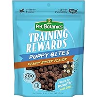 Pet Botanics 4 oz. Pouch Training Rewards Puppy Bites Soft & Chewy, Peanut Butter Flavor, with 200 Treats Per Bag, The Choice of Top Trainers