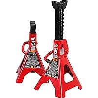 BIG RED T43202 Torin Heavy Duty Steel Jack Stands: 3 Ton (6,000 lb) Capacity Car Lifting Stand,1 Pair (Not Suitable for SUV,Truck)