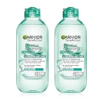 Micellar Water with Hyaluronic Acid, Facial Cleanser & Makeup Remover, 13.5 Fl Oz (400mL), 2 Count (Packaging May Vary)